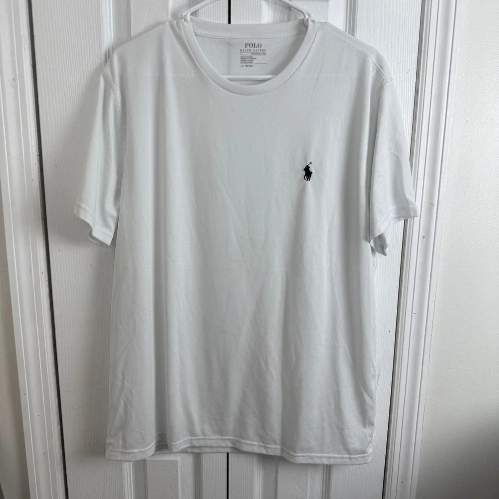 Polo Ralph Lauren Performance Shirt Large White Minimalist Athleisure Tee